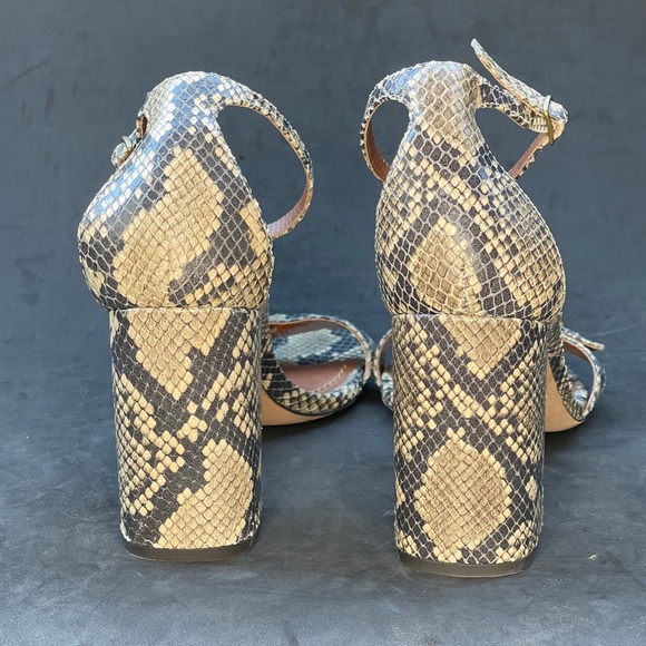 COACH snake print ankle strap block heels - Picture 6 of 7